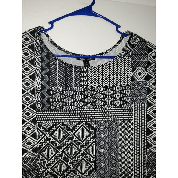 A Robert Louis Women's Top Tunic Bandana Print Boho Artsy Career Evening XL NWT - Picture 4 of 9